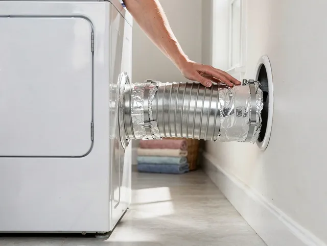Professional dryer vent hose installation by Georgetown Dryer Vent Cleaning in Georgetown