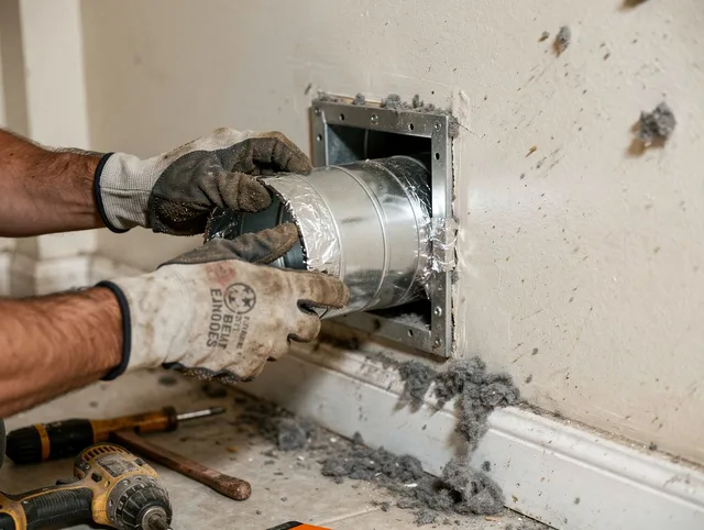 Professional dryer vent repair and installation by Georgetown Dryer Vent Cleaning in Georgetown