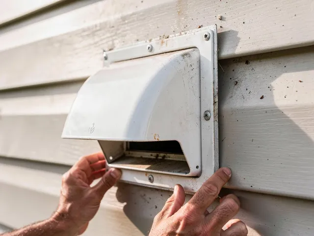 Georgetown Dryer Vent Cleaning technician delivering thorough residential dryer vent cleaning service in Georgetown
